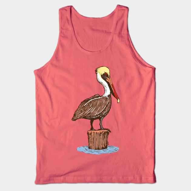 Brown Pelican Tank Top by OBSUART